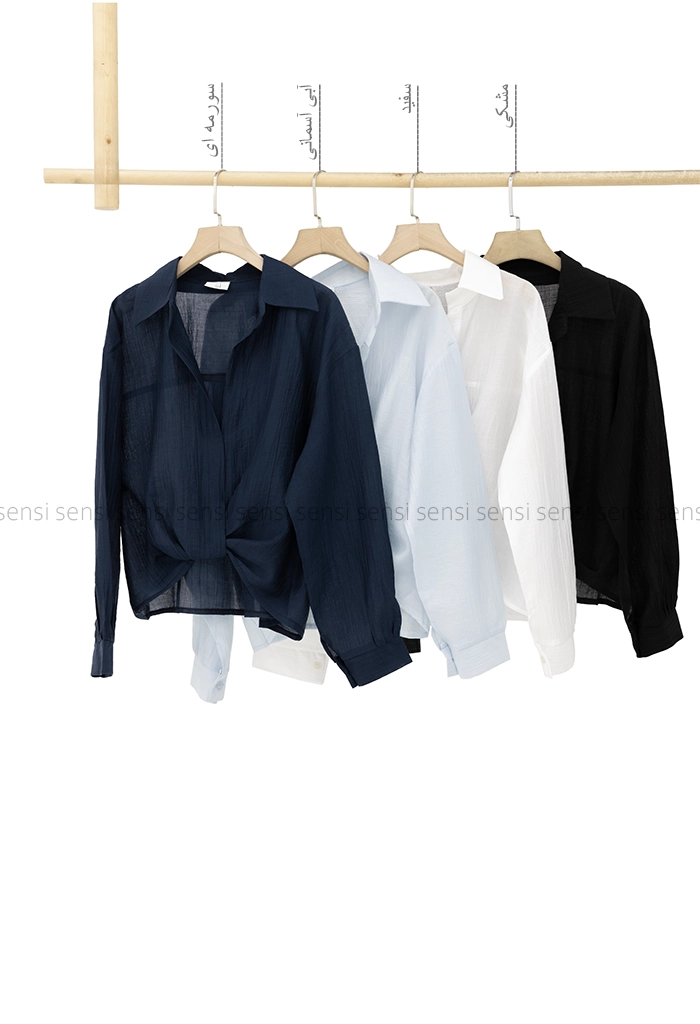 شومیز جلو پیچ تنسل کد1005286